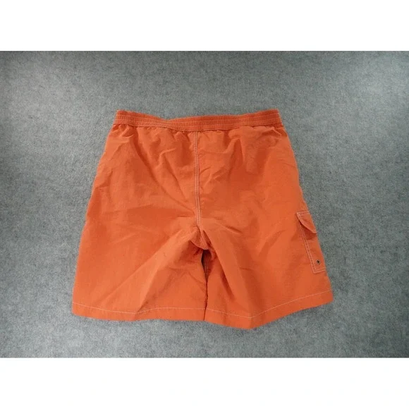 Vintage Polo Ralph Lauren Swim Trunks Mens XL Cargo Orange Lined Pony - Picture 10 of 11